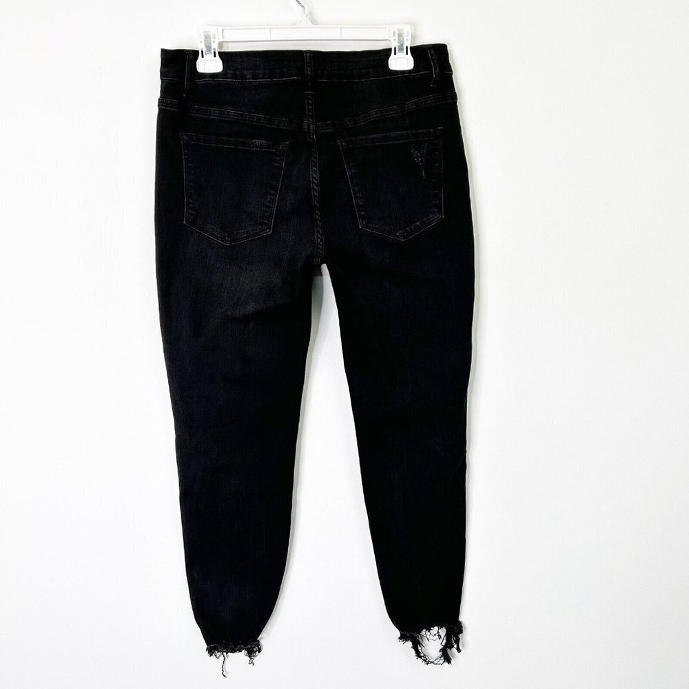 Vervet Frayed Skinny Jeans Womens Size 31 Black High‎ Rise Ankle - Picture 9 of 10